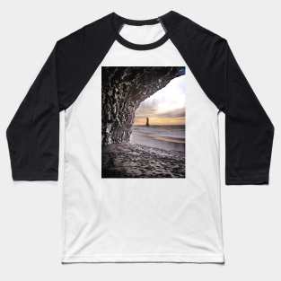 Icelandic Beach Cave Baseball T-Shirt